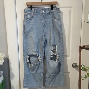 American Eagle Dreamy Drape Baggy Wide Leg x high rise jean